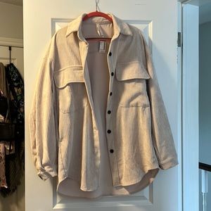 Never worn! Beige Corduroy Shacket